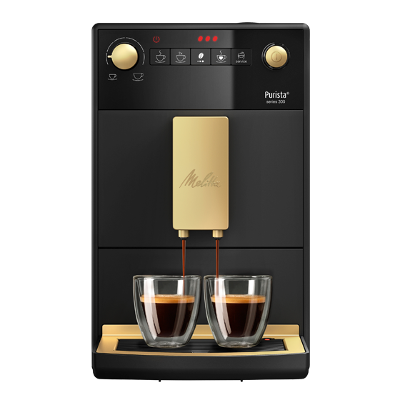 gold colour fronted coffee machine