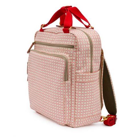 pink lining rucksack changing bag