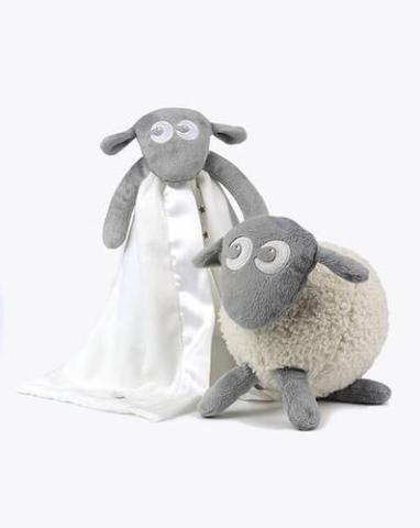 Ewan the Dream Sheep Deluxe Grey Bundle with Baa Baa Blankie
