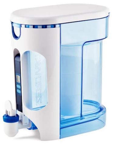 white and clear water jug with blue ready-read meter on the from from ZeroWater
