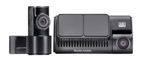 two dash cameras on a white background 