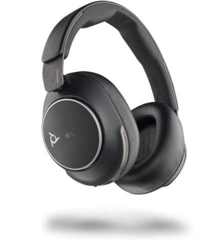 black over ear headphones on a white background 