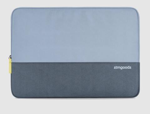 light blue and navy laptop case 