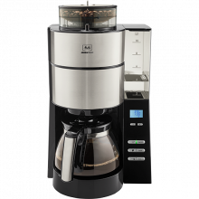 silver and black filter coffee machine