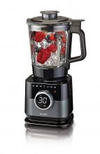 blender with fruit and ice in it 