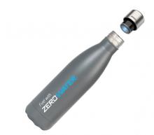 grey insulated water bottle with uv-light cap