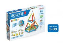 GEOMAG box with colourful metal sticks and spheres construction on front 