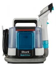 blue, white and gray small stain/spot cleaner with handheld attachment 