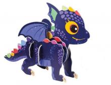 purple cardboard dragon construction with rainbow jellybean design spikes 