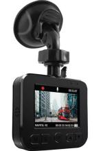 black dash camera with a top suction cup tripod arm 