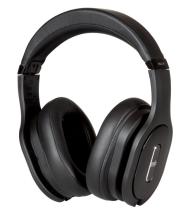 black over-ear headphones