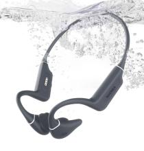 bone-conduction headphones in water on a white background 