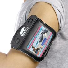 arm with a black band around in with a small waterproof pouch attached to it 