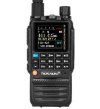 black handheld radio with numbers on the screen