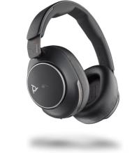 black over ear headphones on a white background 