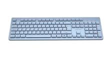 light blue keyboard on a white background 