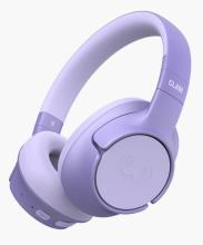 Image of Over-ear wireless headphones in light purple colourway, with cushioned ear pads and adjustable headband.